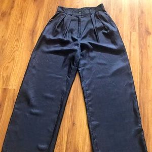 J. Crew Woman’s high waisted silk pants.